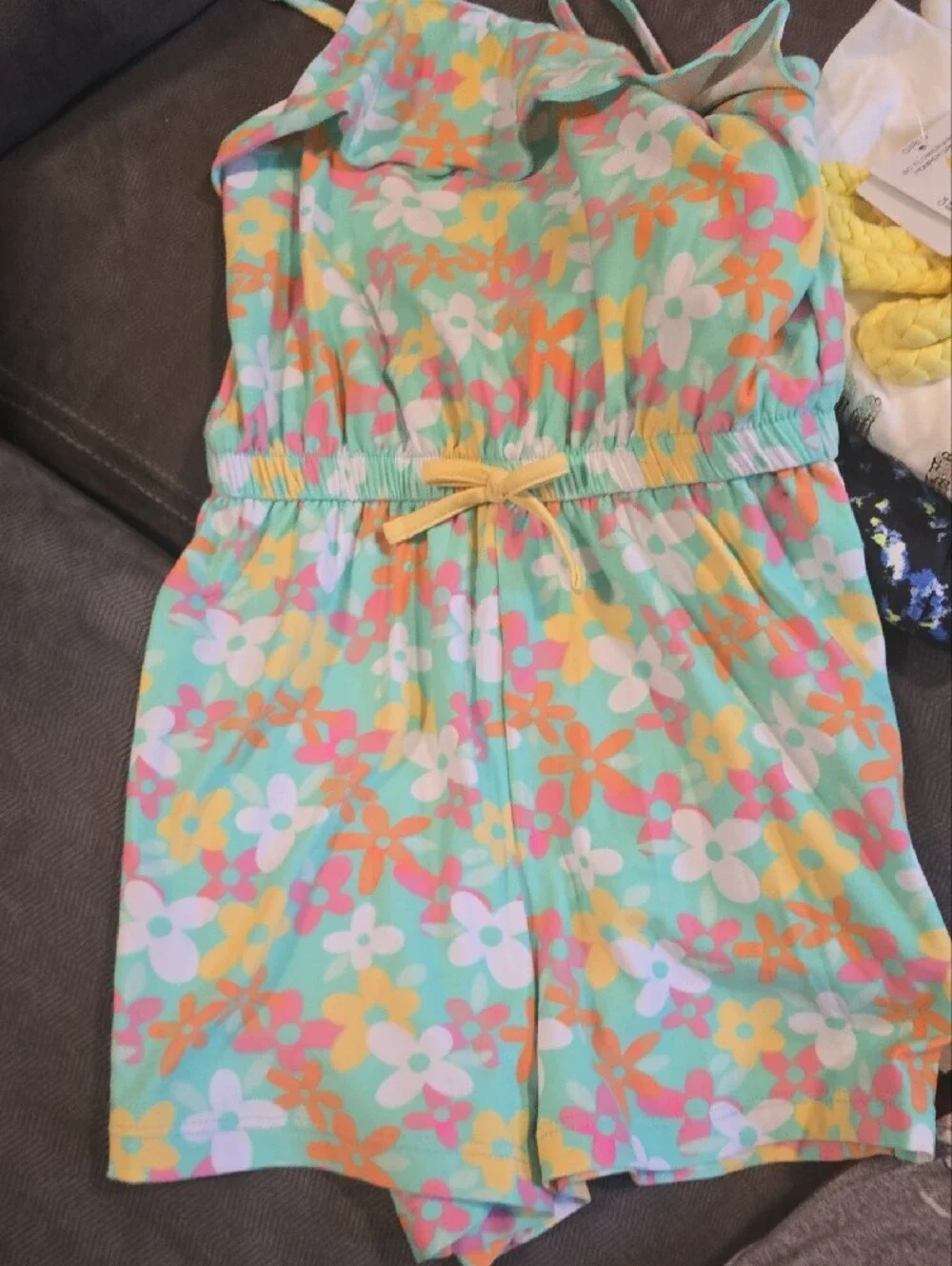 Cynthia Rowley Kids Set 4-Pieces Mix: Mint Floral, Navy Pattern, White & Gray